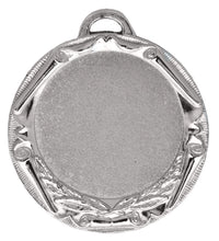 Thumbnail for Eine Medaille Norderstedt 70 mm PK78802g-E50 aus hochwertigem Material, mit einem verzierten Rand um eine leere, runde Mitte und einer kleinen Schleife an der Oberseite. Dieses exklusive Design sorgt dafür, dass es in jeder Medaillensammlung hervorsticht.