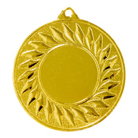 Thumbnail for Das Medaillen Tübingen 50 mm PK79187g-E25 ist ein exklusives Design in Gold mit einem kunstvollen kreisförmigen Muster mit leerer Mitte und einer kleinen Öse an der Oberseite zur Befestigung – ein wahres Meisterwerk.